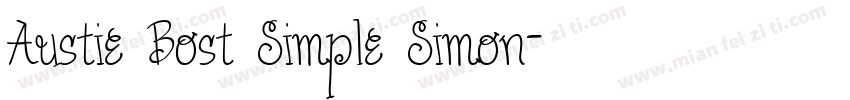 Austie Bost Simple Simon字体转换